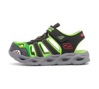 Skechers Blinkies Boys' THERMO-SPLASH Sandals, Black, Lime, 3 UK