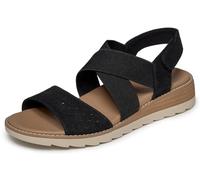 Skechers BOBS Arch Fit Perforated Vamp Cross Strap Sandal
