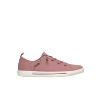 Skechers Bobs B Cute 2.0 Frayed Canvas Faux Lace Slip On Trainer, Pink, Size 5, Women Pink