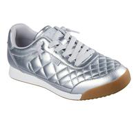Skechers Women's Bobs Billie Wild Comfort Sneaker, Silver Pu, 8 UK