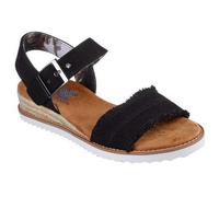 Skechers Women's Desert KISS Adobe Princess Sandal, Black Canvas, 6.5 UK