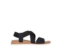 Skechers Bobs Desert Kiss Low Gore Sandal - Black, Black, Size 3, Women Black