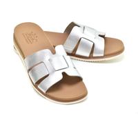 Skechers Bobs Desert Kiss Low-Peak Look Ladies Sandals Slip-On Black or Silver