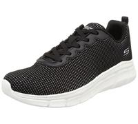 Skechers Women's BOBS B Flex Visionary Essence, Black Knit/White Trim, 10 UK