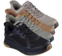 Skechers Bobs Squad 4 Chaos Mens Slip-Ins Casual Trainers - Black/White - UK 8 / EU 42