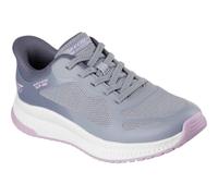 Skechers Women's Slip-ins: BOBS Sport Squad 4 - Staple Look Sneaker in Gray, Size 8 | Synthetic/Textile, Machine Washable