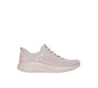 Skechers Bobs Squad Chaos Current Muse Bungee Lace Slip-ins Trainer - Natural Textile, Beige, Size 4, Women Beige