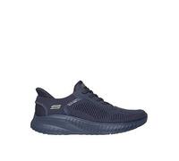 Skechers Women's Bobs Squad Chaos Current Muse Slip-On Sneakers, Dark Navy Textile, 6 UK