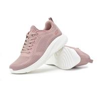 Skechers Women's Bobs Squad Chaos Face Off Sneaker, Blush Engineered Knit, 7 UK