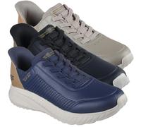 Skechers Men's Squad Chaos-Bungee Slip-ins Sneaker, Black, 11 UK