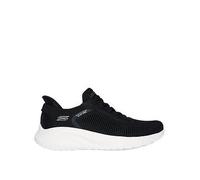Skechers Bobs Squad Chaos Slip-Ins Engineered Knit Bungee Black, Black, Size 4, Women Black