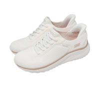 Skechers Bobs Squad Chaos Wide Slip-Ins White Gold Women Casual 117497-WWTGD