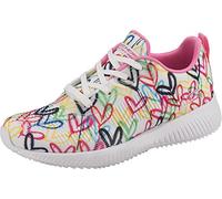 Skechers Women's BOBS Squad Starry Love Sneaker, White and Multi Engineered Knit, 5 UK