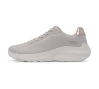 Skechers Bobs Squad Waves Current Look Textile Women's Off White Trainers - UK 5