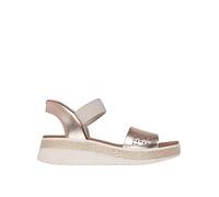 Skechers Women's Bobs Sun Ray Step Aside Slip-On Sneakers, Rosegold Duraleather, 4 UK