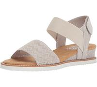 Skechers BOBS Women's Desert Kiss Sandal, Off White, 5 M US