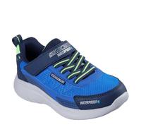 Skechers Bounder 2.0 Aqua Pace Sneaker, Navy & Blue Synthetic/Textile/Lime Trim, 12 UK Child