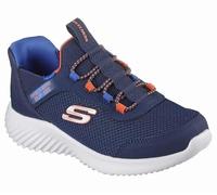 Skechers Bounder Brisk-Burst Sneakers, Sports Shoes, Navy Synthetic/Textile/Black Trim/Blue, 6 UK