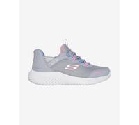Skechers Girl's Slip-Ins Bounder Simple Cute Grey, 10 UK