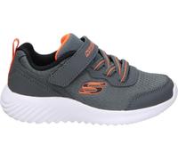 Skechers Bounder Techrox Sneaker, Gray Synthetic/Gray Textile/Black & Orang, 11 UK Child