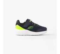 Skechers Boys Bounder Sneaker, Navy Lime, 4 UK Child