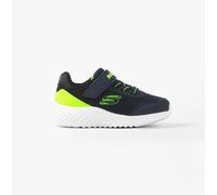 Skechers Boys Bounder Sneaker, Navy Lime, 4 UK Child