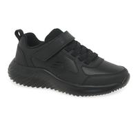 Skechers Boy's Bounder Power Study Sneakers, Black Synthetic/ Black Trim, 9.5 UK Child