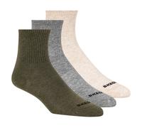 Skechers Boy's 3 Pack Boys' Crew Cotton Socks in Green, Size Medium