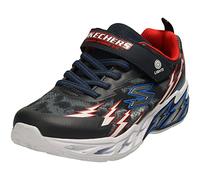 Skechers Boys 400150l Nvrd Sneaker, Navy Textile Synthetic Red White Trim, 13 UK