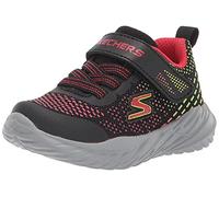 Skechers Boys 403753l BKRD Sneaker, Black Textile Red Lime Trim, 3 UK