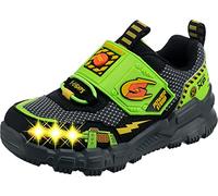 Skechers Boy's Adventure Track-Sound Blaster Sneakers, Black Lime Synthetic Textile Lime Trim, 2 UK Child