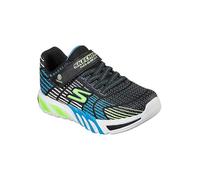 Skechers Boys Black Blue Lime White Gore & Strap Lighted Trainers Black Multi