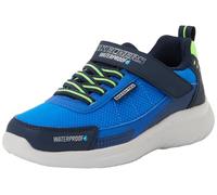 Skechers Boy's Bounder 2.0 Aqua Pace Sneakers, Navy & Blue Synthetic/Textile/Lime Trim, 3 UK Child