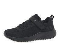 Skechers Kids Trainers Bounder Baronik Black Textile/Synthetic Machine Washable UK 1.5
