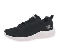 Skechers Boy's Bounder Baronik Sneakers, Black Textile / Synthetic / White & Royal Tri, 1 UK Child