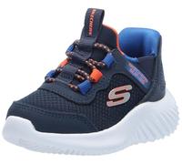 Skechers Boy's Slip-ins: Bounder - Brisk-Burst Sneaker in Navy Blue/Blue, Size 11.5 | Synthetic/Textile, Machine Washable