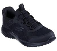 Skechers Boy's Bounder Brisk-Burst Sneakers, Black Synthetic/Textile/Blue & Black Trim, 1.5 UK Child