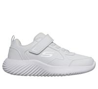 Skechers Boy's Bounder - Power Study Sneaker in White, Size 2.5 | Synthetic, Machine Washable