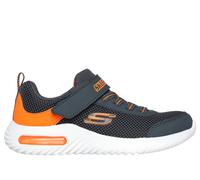 Skechers Boy's Bounder-Tech Sneaker in Charcoal/Orange, Size 11.5 | Synthetic/Textile, Machine Washable