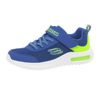 Skechers Boy's Bounder-Tech Sneakers, Blue & Lime Synthetic / Textile / Trim, 12 UK Child