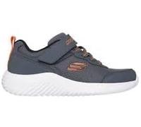 Skechers Boy's Bounder Techrox Sneaker, Gray Synthetic/Gray Textile/Black & Orang, 10 UK