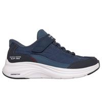 Skechers Boy's Contour Foam Cozy FIT Trainers, Navy Textile/Navy Synthetic/Red Trim, 9.5 UK Child