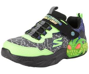 Skechers Boy's Creature-Lights Sneakers, Black & Lime Synthetic/Textile/Trim, 12 UK Child