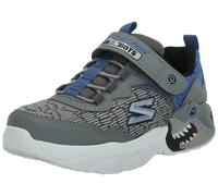 Skechers Boy's Creature-Lights Sneakers, Charcoal Synthetic/Textile/Blue Trim, 1.5 UK Child