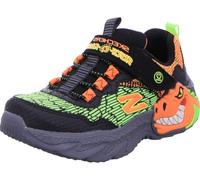 Skechers Dino Lights Bungee BKOR Black orange Kids trainers 400615L in a Plain Man-made in Size 32