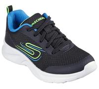 Skechers Boy's Dynamatic Sneakers, Black Textile/Synthetic/Blue & Lime Trim, 3 UK Child