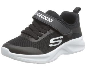 Skechers Boy's Dynamatic Sneakers, Black Textile/Synthetic/Charcoal Trim, 4 UK Child