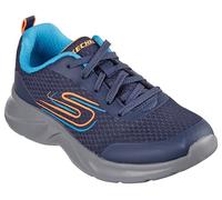 Skechers Boy's Dynamatic Sneakers, Navy Textile/Navy Synthetic/Blue & Orange, 10 UK Child