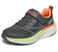 Skechers Boy's Go Run Elevate 2.0 Find My Trainers, Charcoal Textile/Charcoal Synthetic/Orang, 1 UK Child