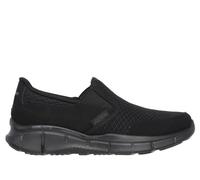Skechers Boy's Equalizer - Persistent Slip-On Shoes in Black, Size 1.5 | Leather/Textile, Vegan